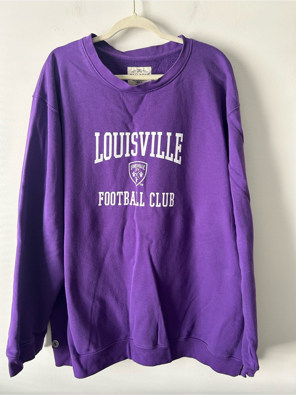 Purple 'Louisville Football Club' Crewneck Sweatshirt 3X